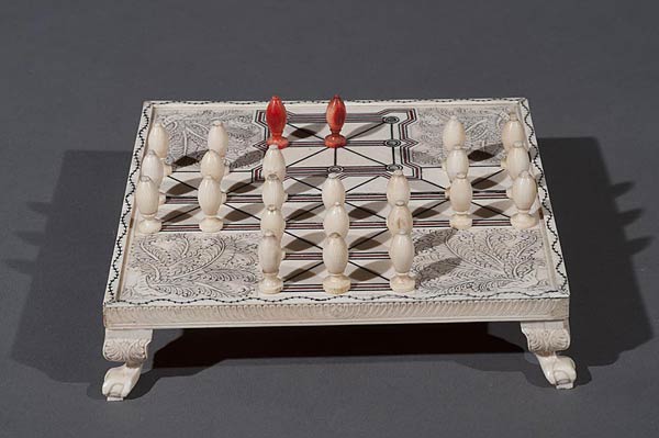 Asalto Game Board, Circa 1820, Ivory
