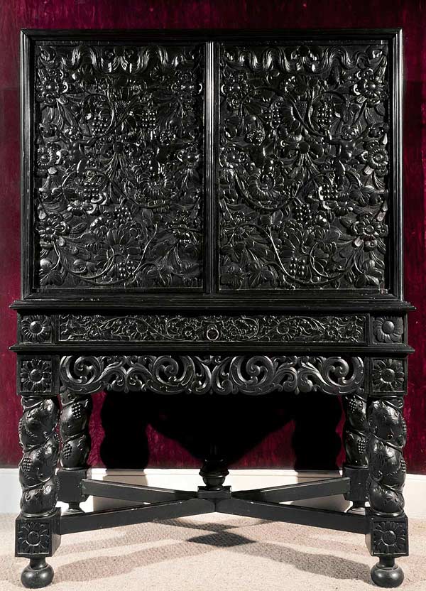 Cabinet on a Stand - Batavia, Cabinet - Circa 1650,  Stand - Circa 1700