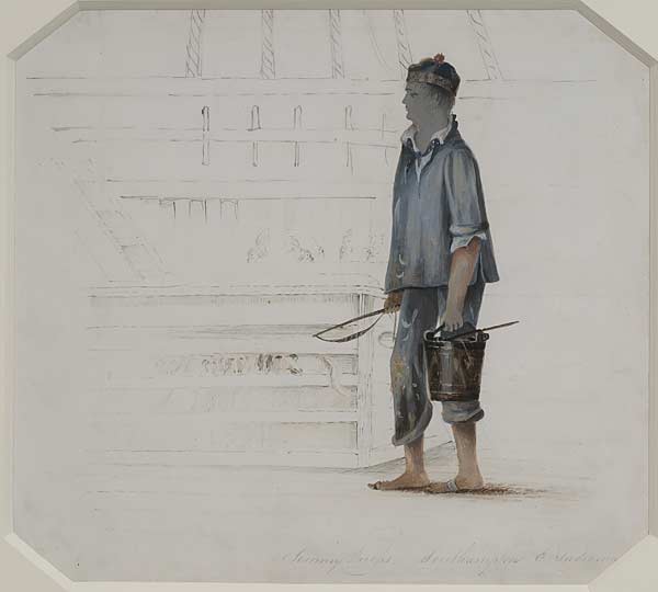 A Sailor's Hackney, Anonymous Artist, Watercolour on paper, Mid 19th century, 23 x 20 cms